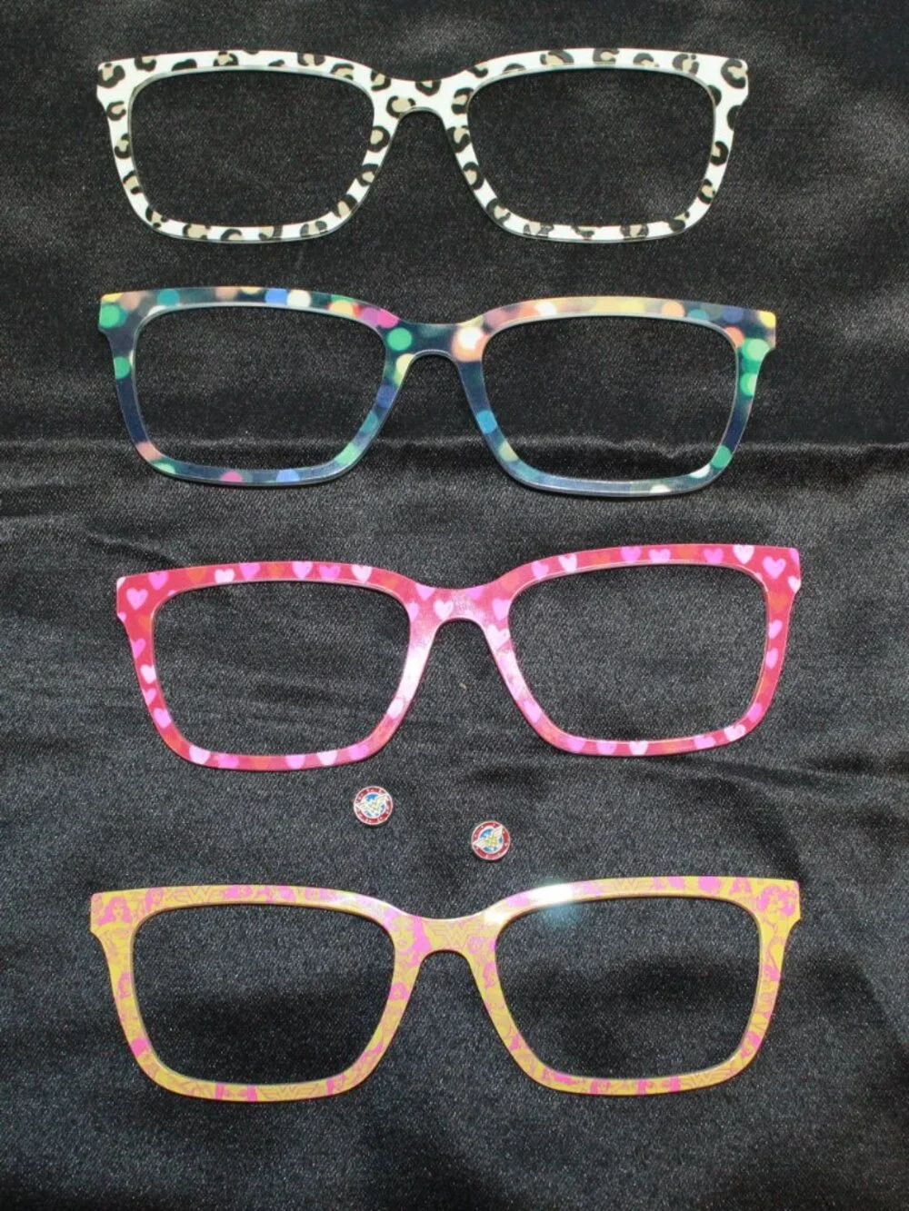 Pair Eyewear Set of 4 Multicolor - Wonder Woman+ -Genuine LARKIN Frame Toppers